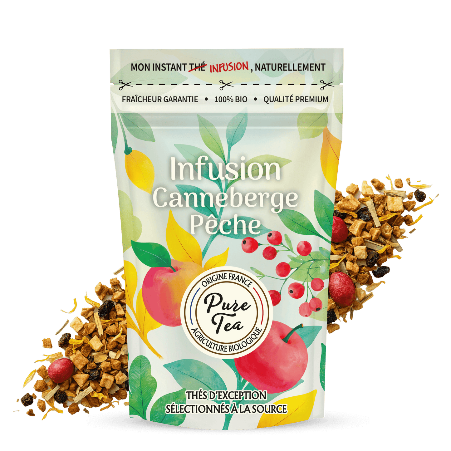 Infusion Canneberge Pêche Bio - Pure Tea