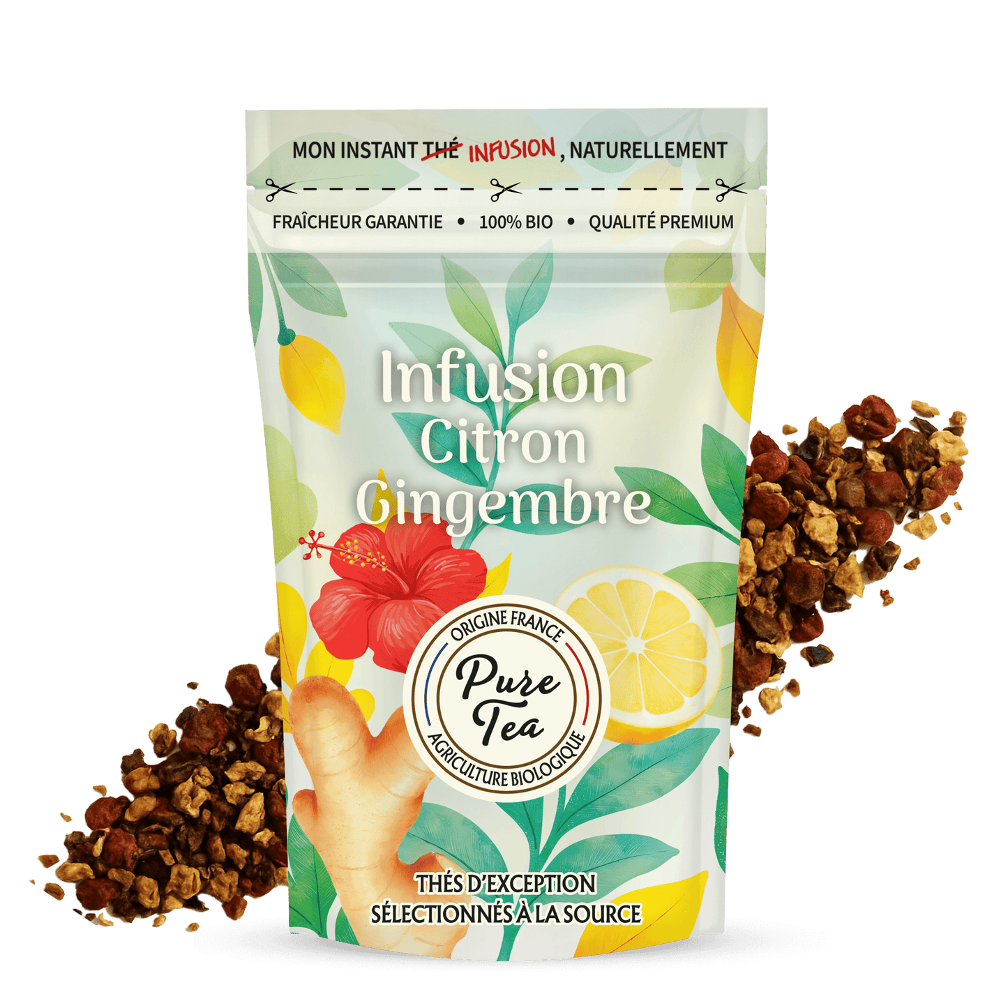Infusion Citron Gingembre Bio - Pure Tea