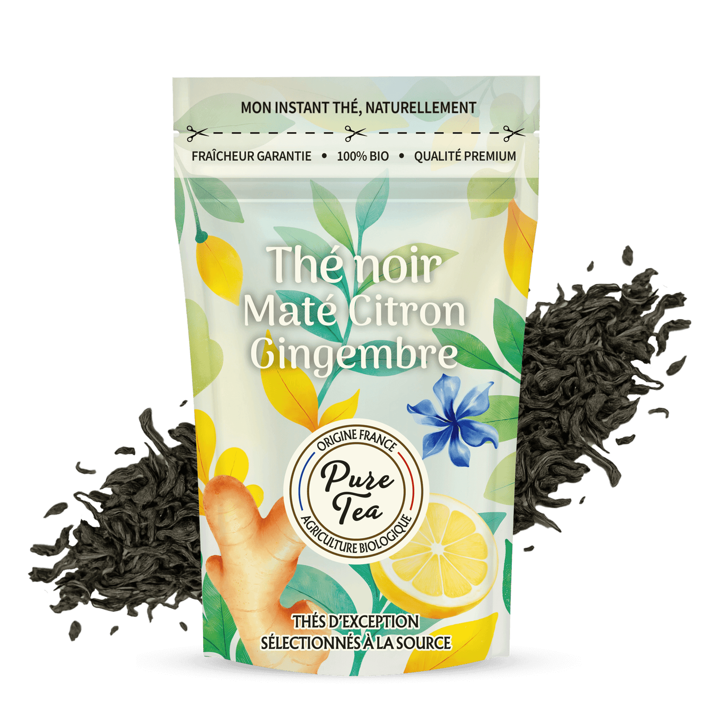 Thé Noir et Maté Citron Gingembre - Pure Tea
