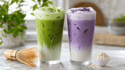 Latte protéiné : le guide complet + 4 recettes (matcha, ube) - Pure Tea