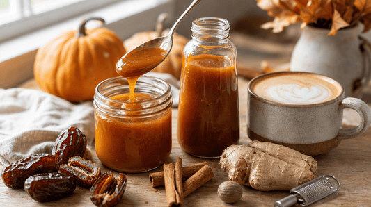 Sirop pumpkin spice sans sucre ajouté : la recette maison à la datte - Pure Tea