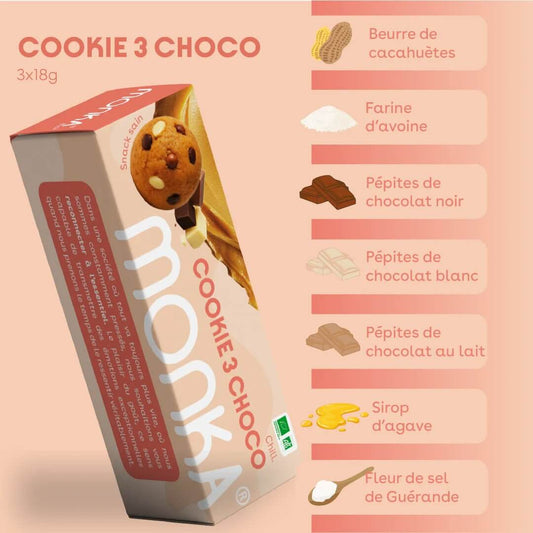 Monka® - Cookie 3 Chocolats (bio) - Pure Tea
