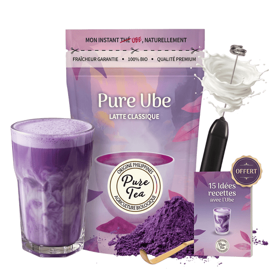 Pack Découverte Ube - Mousseur + Chashaku + 100 Gr + Recettes - Pure Tea