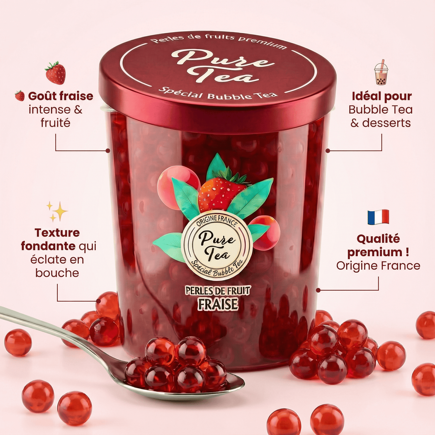 Perles de Fruit - Fraise - Pure Tea