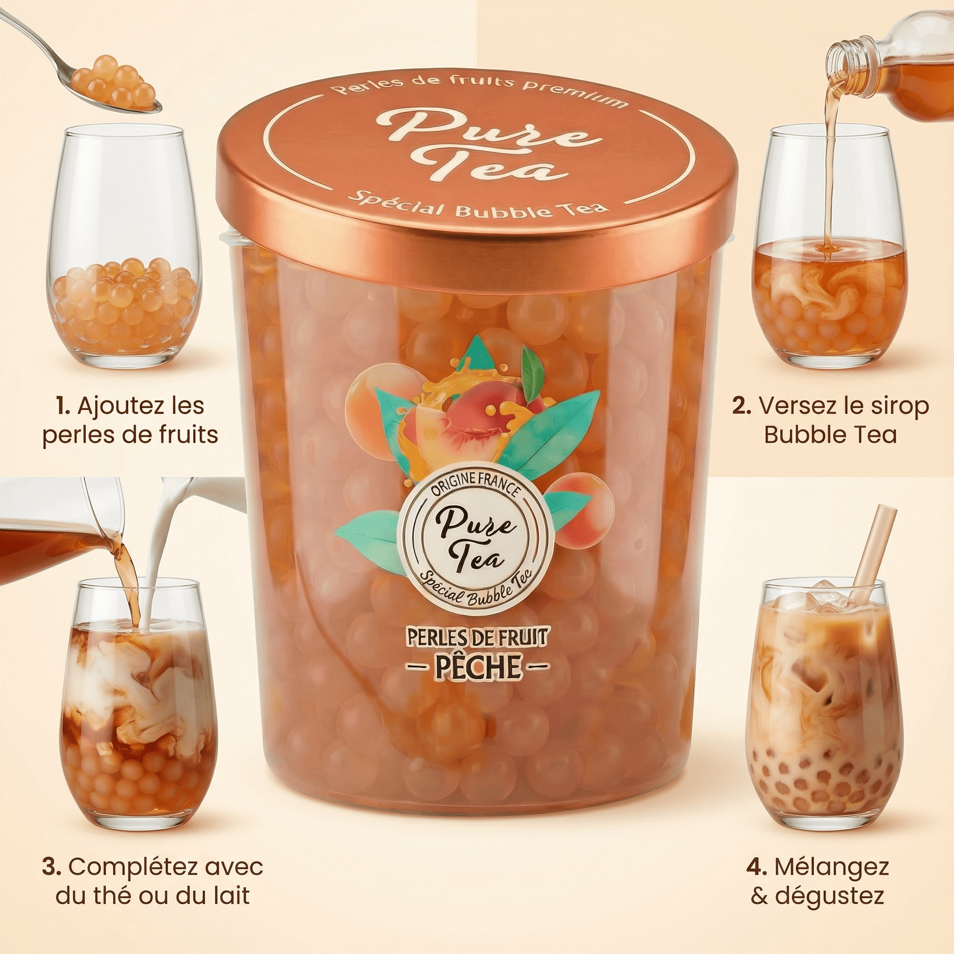 Perles de Fruit - Pêche - Pure Tea