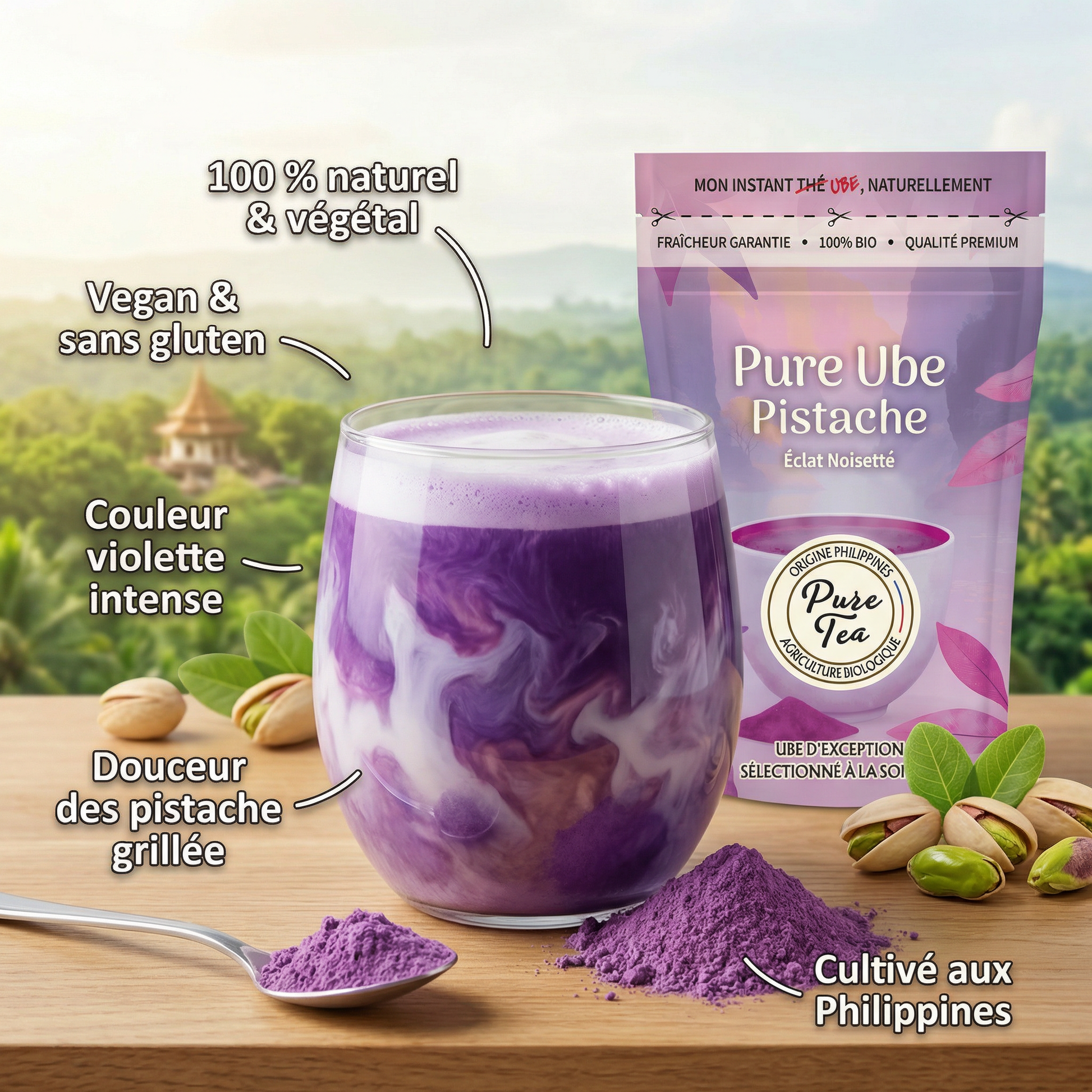 Pure Ube Pistache - Pure Tea