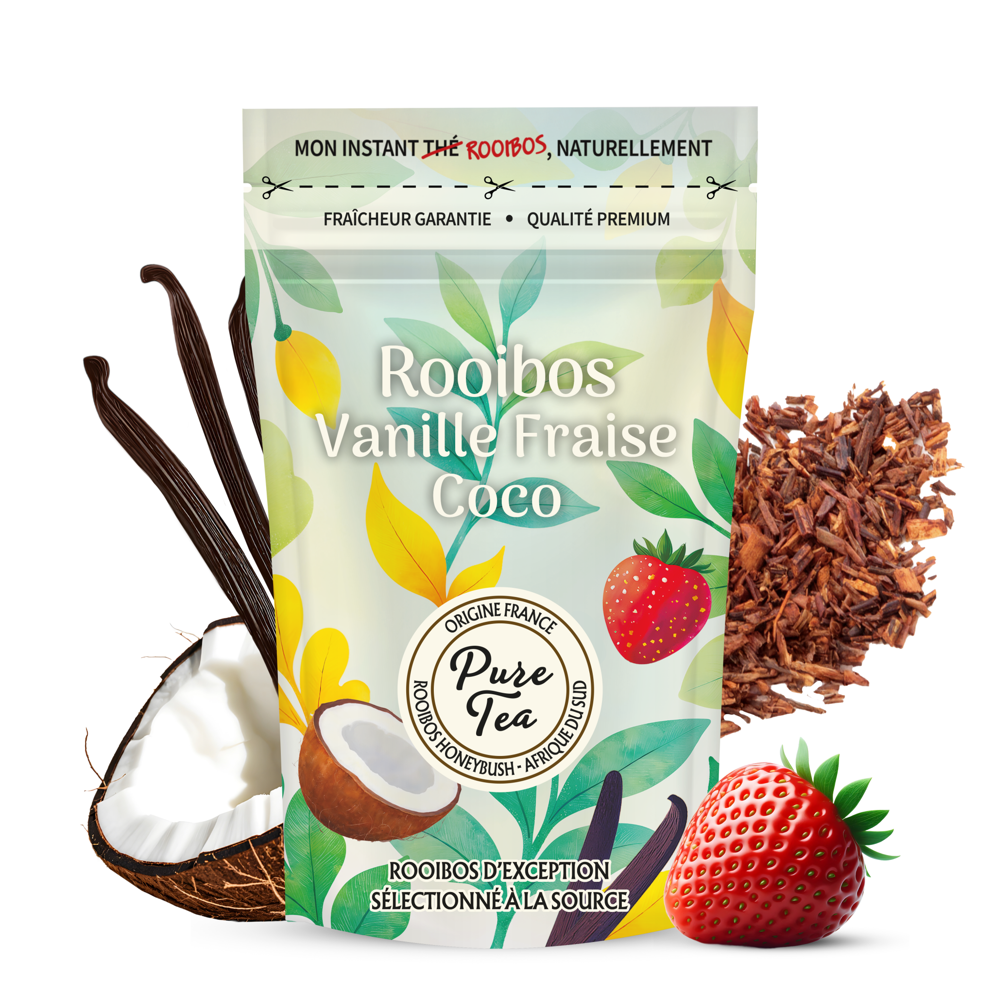 Rooibos Vanille Fraise Coco - Pure Tea