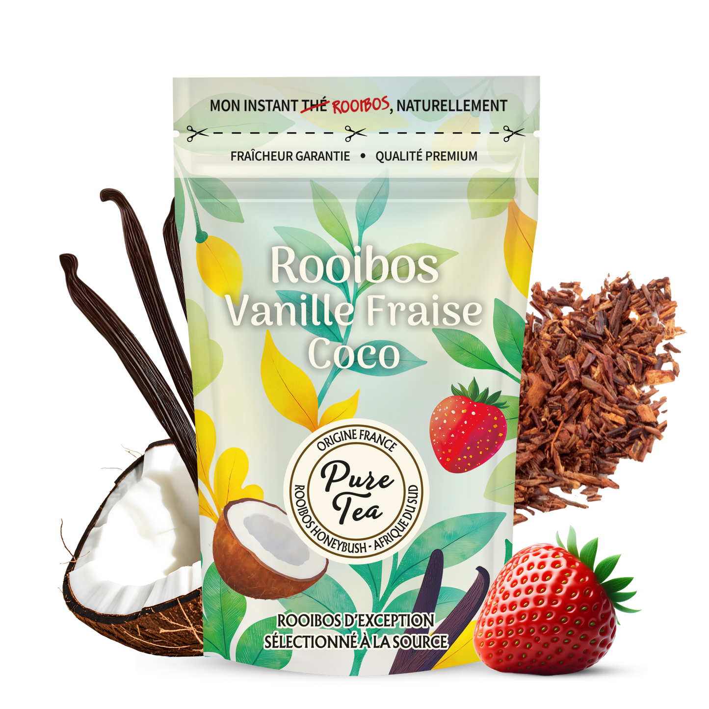 Rooibos Vanille Fraise Coco - Pure Tea