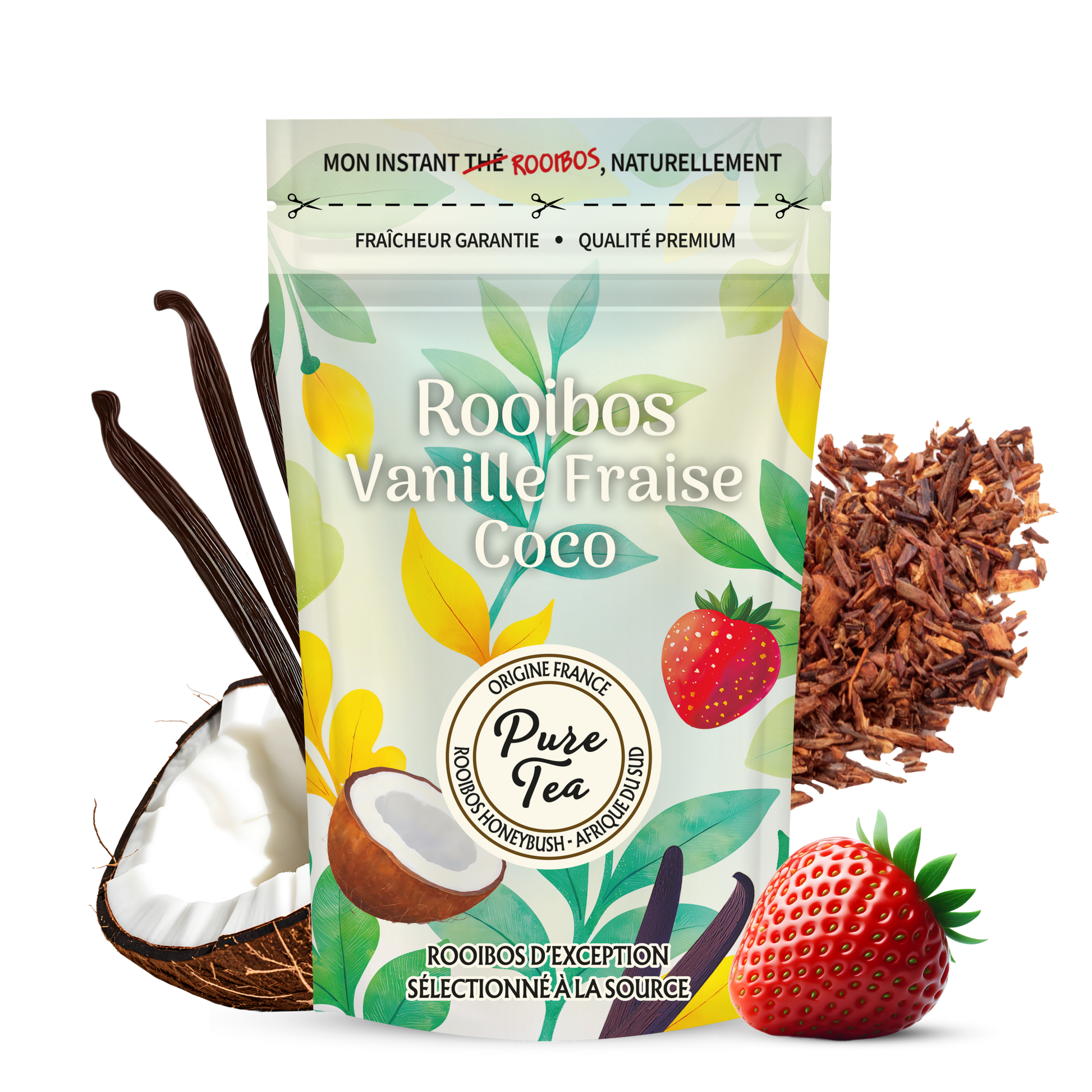 Rooibos Vanille Fraise Coco - Pure Tea