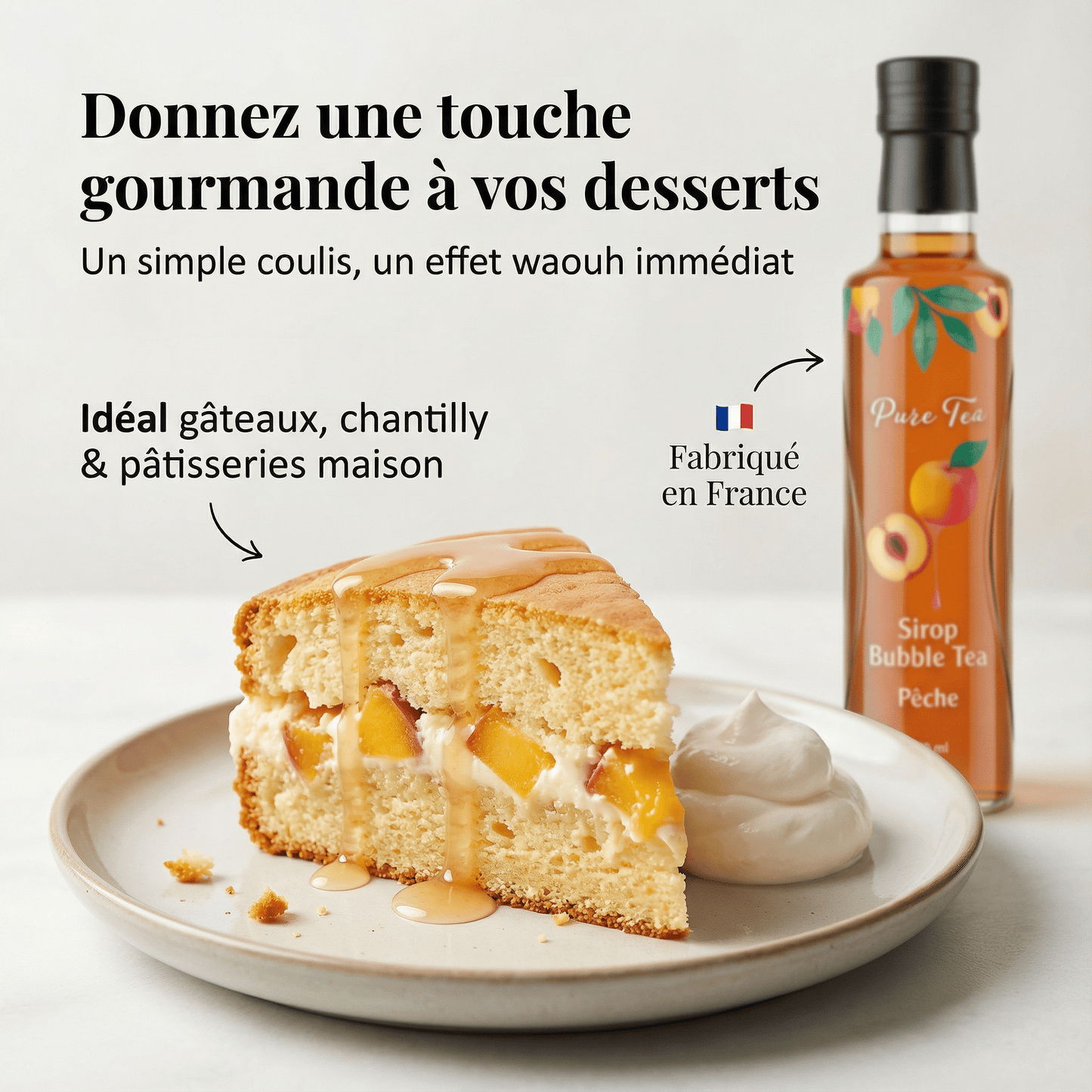 Sirop Bubble Pêche - Pure Tea
