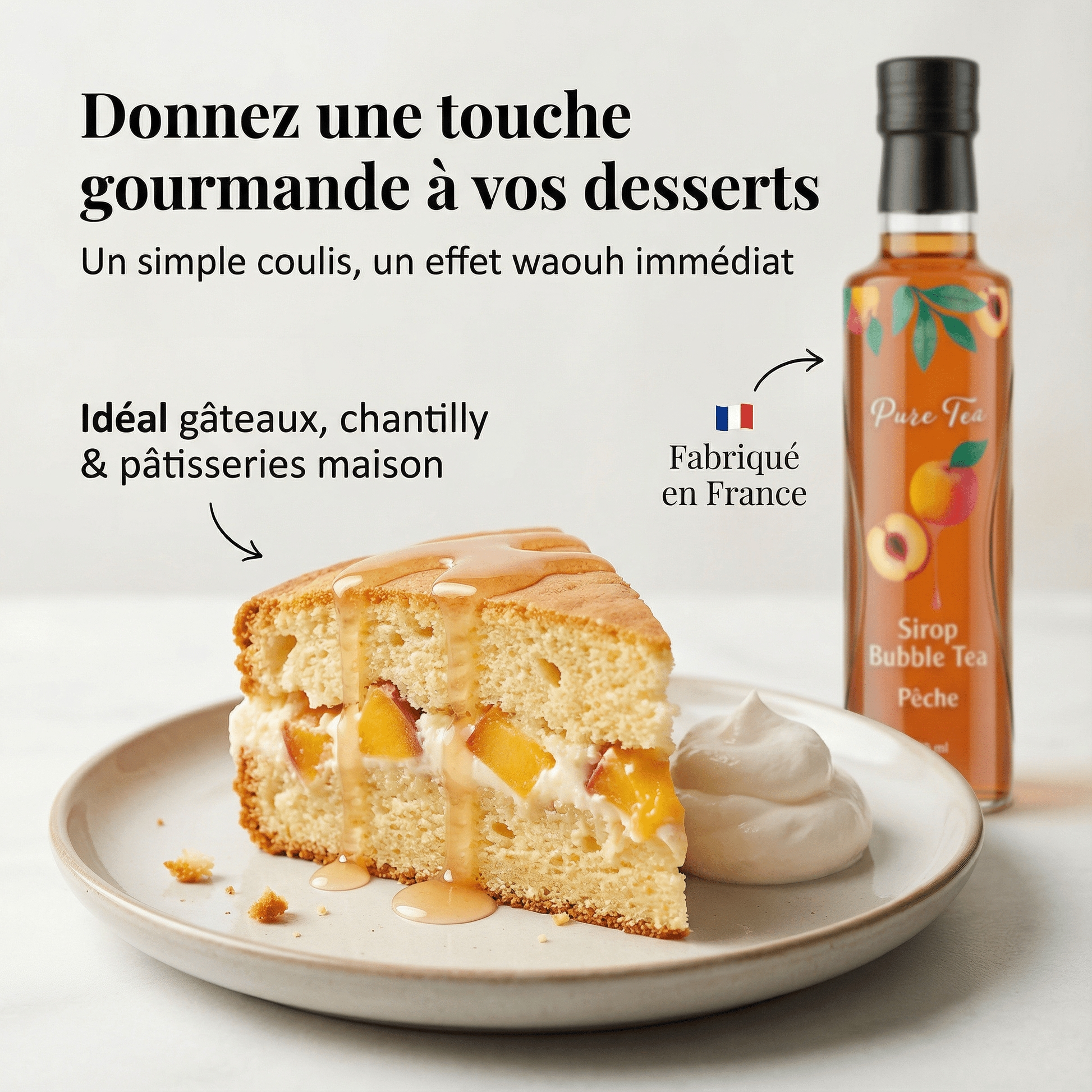 Sirop Bubble Pêche - Pure Tea