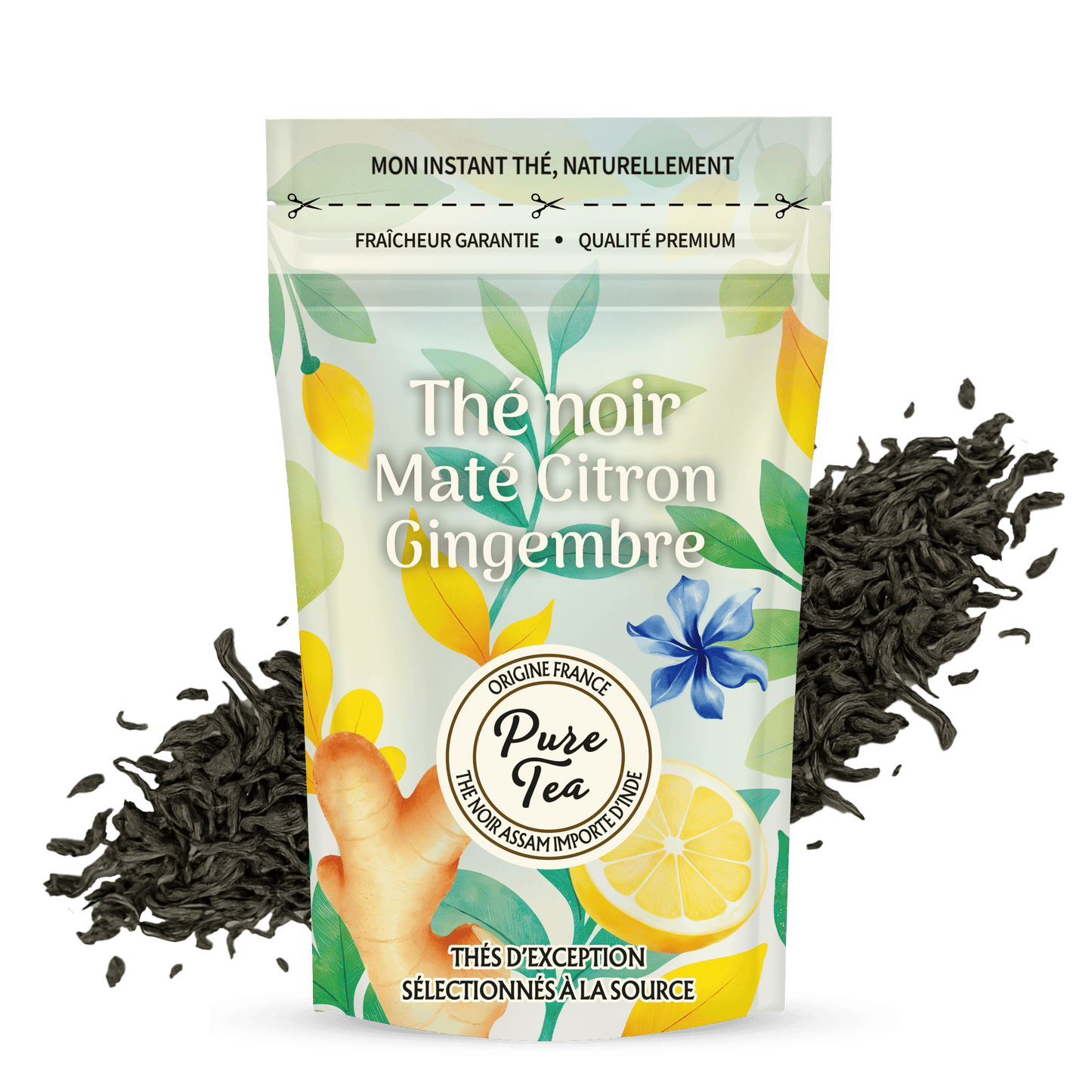 Thé Noir et Maté Citron Gingembre - Pure Tea