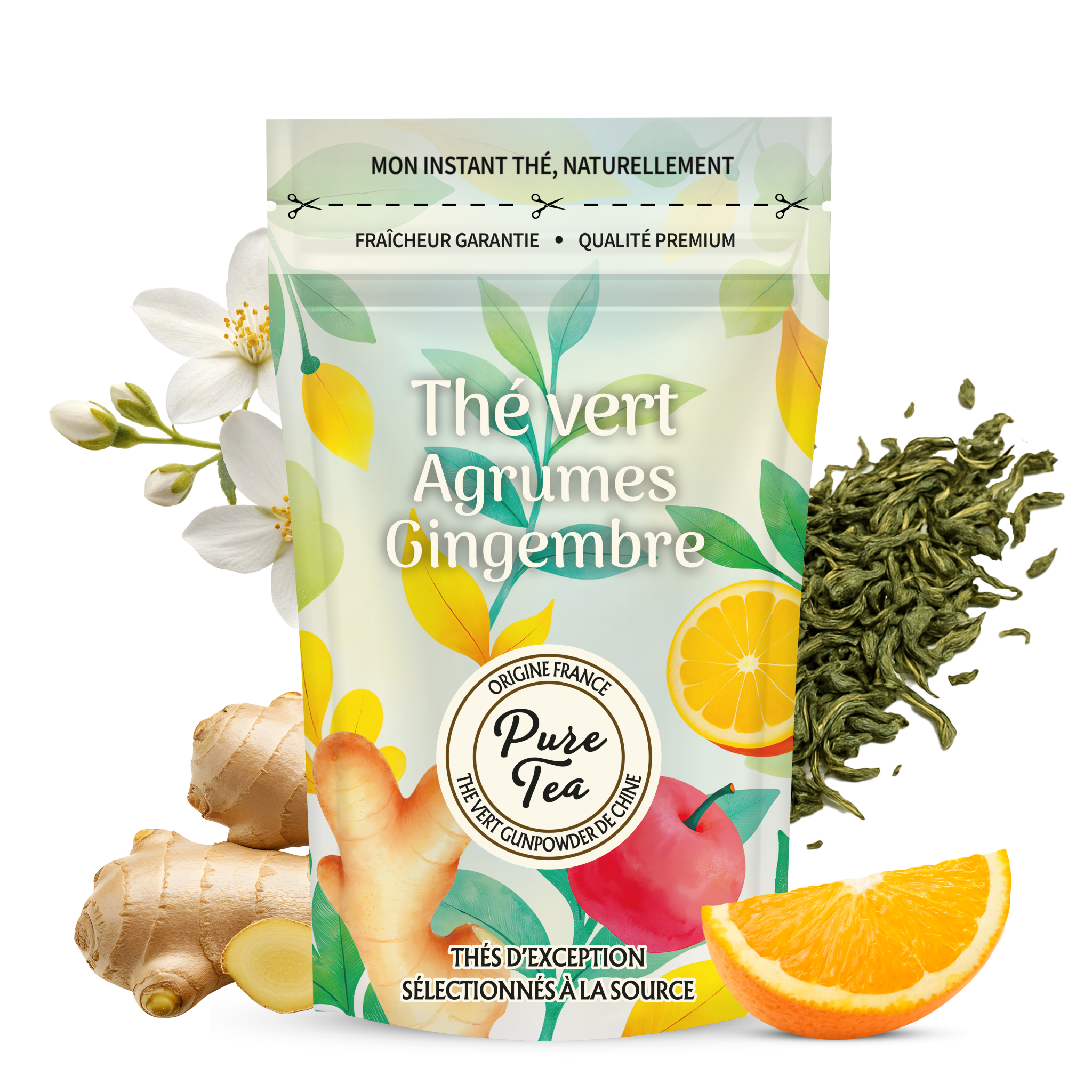 Thé Vert Agrumes Gingembre - Pure Tea