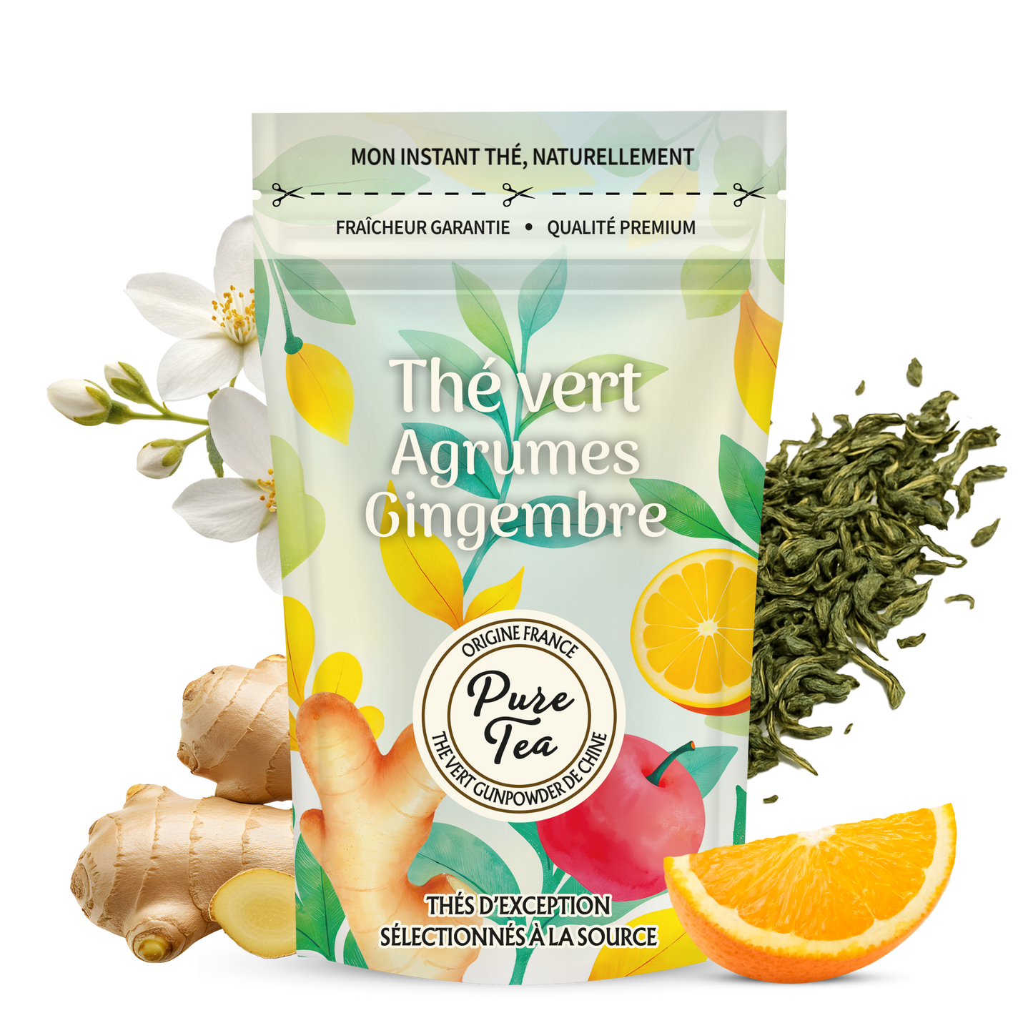 Thé Vert Agrumes Gingembre - Pure Tea