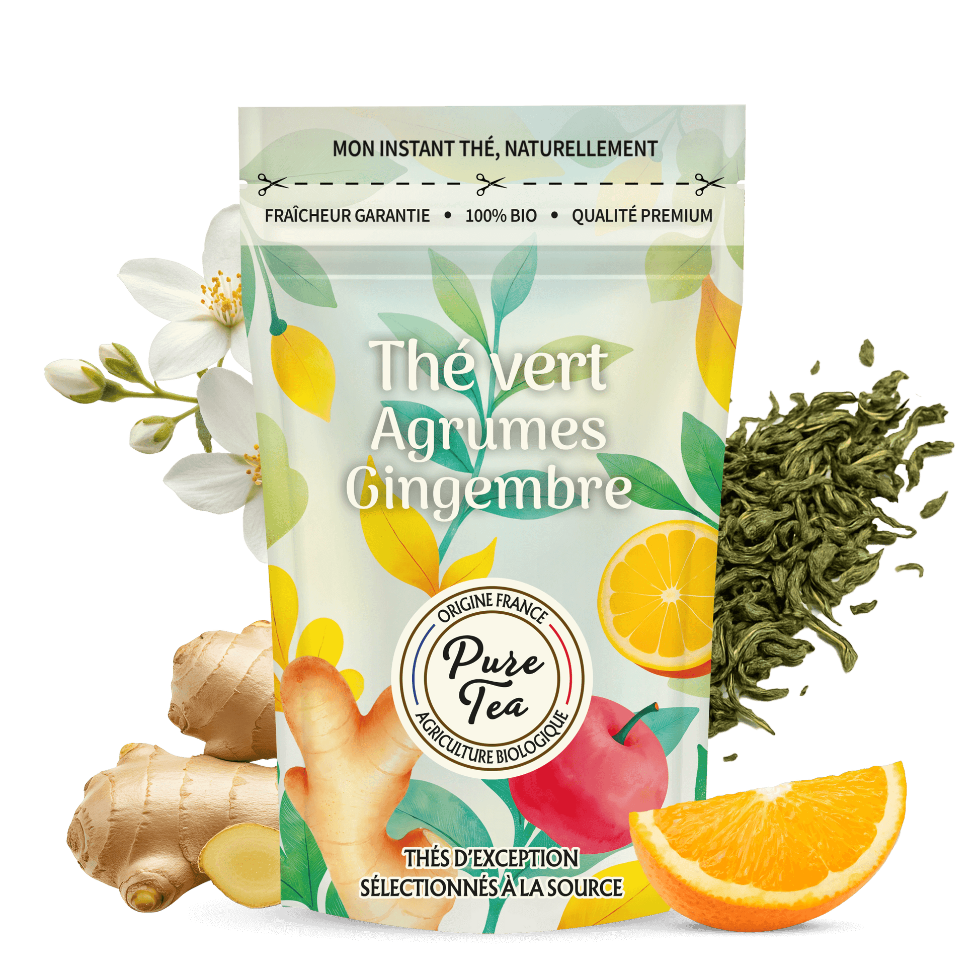 Thé Vert Agrumes Gingembre Bio - Pure Tea